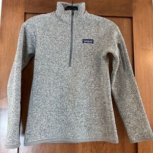 Patagonia Gray Fleece Quarter-Zip Pullover